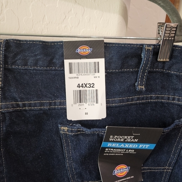 Dickey's relaxed fit 5 pocket work jeans dark wash - Picture 3 of 8